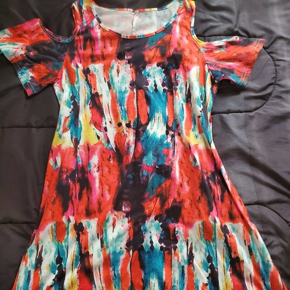 zolucky | Dresses | Women Xl Cold Shoulder Dress | Poshmark